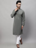 Even Apparels Multi Pure Cotton Kurta With Band Collar