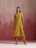 trueBrowns Mustard Cotton Kurta Set