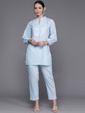 Ahalyaa Floral Print Gotta Patti Pure Cotton Ethnic Co-Ords