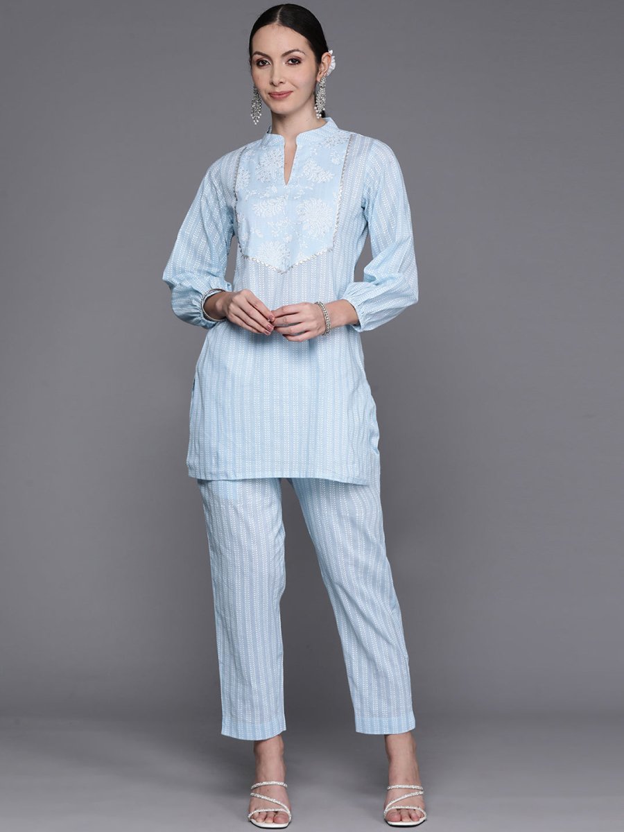 Ahalyaa Floral Print Gotta Patti Pure Cotton Ethnic Co-Ords