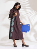 trueBrowns Cola Cotton Print A-line Dress