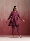 trueBrowns Mauve Cotton Dobby Co-ord set
