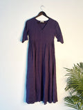 trueBrowns Purple Square Dobby Dress