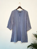trueBrowns Light Blue Gauze Dobby Co-ord Set