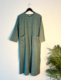trueBrowns Light Blue Dobby Dress