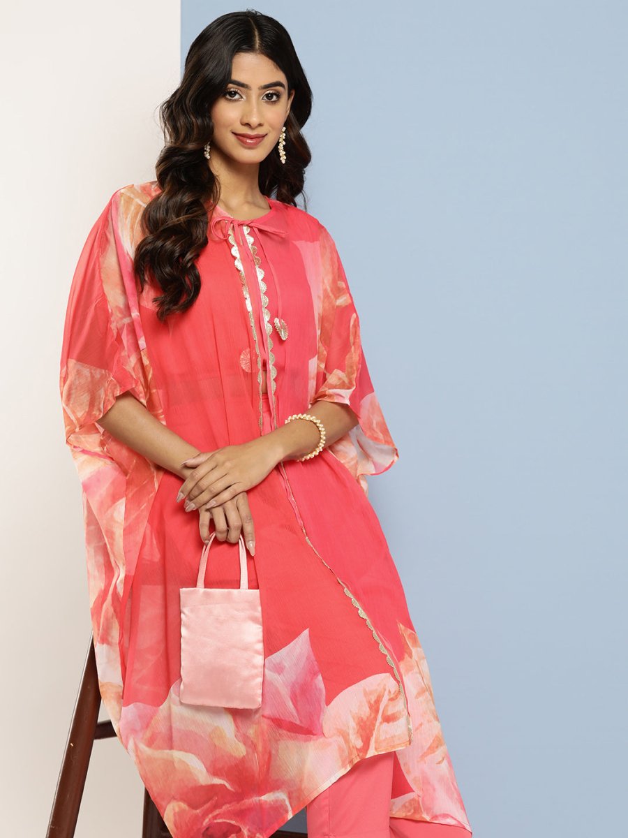 Ahalyaa Women Top with Palazzos & Shrug