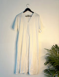 trueBrowns White Cotton Dobby Dress
