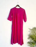 trueBrowns Pink Muslin Long Kurta