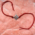 trueBrowns 925 Sterling Silver Textured Om Thread Rakhi