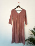 trueBrowns Orange Straight Kurta Set