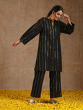 trueBrowns Black Gold Cotton Relaxed Co-Ord Set