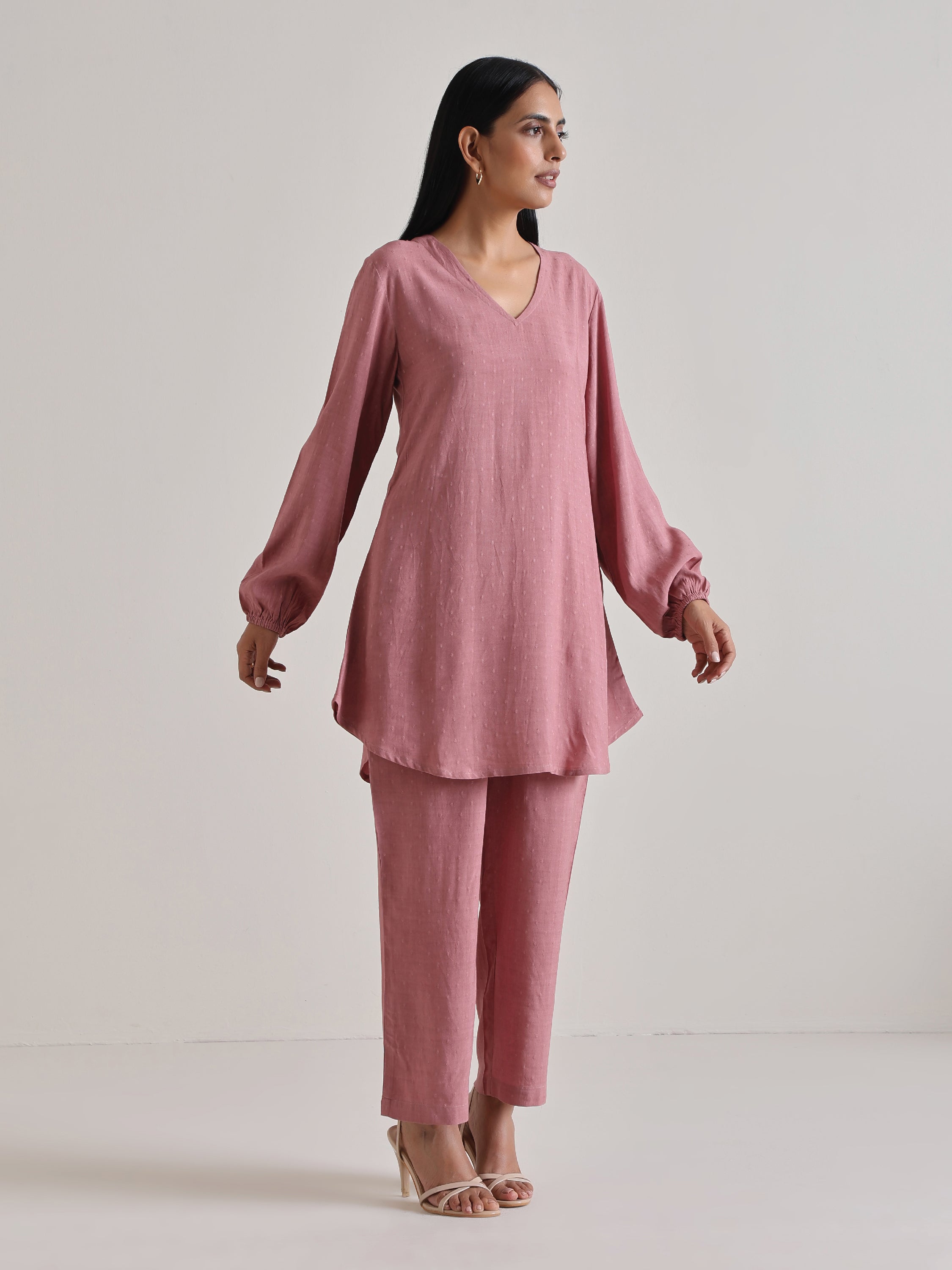 trueBrowns Mauve Short Co-Ord Set
