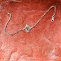trueBrowns 925 Sterling Silver Textured Om Silver Chain Rakhi