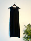 trueBrowns Black Slub Dress