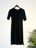 trueBrowns Black Slub Kurta