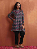 trueBrowns Black Floral Print Co-ord Set