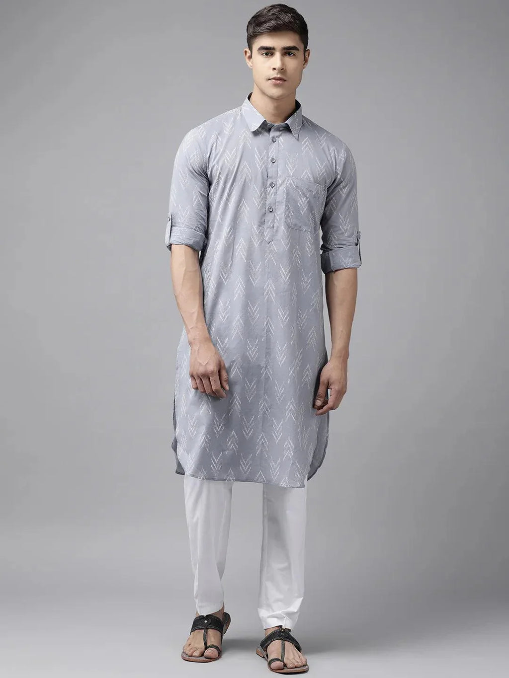 Fabmade Pure Cotton Pathani Kurta Pyjama For The Modern Man