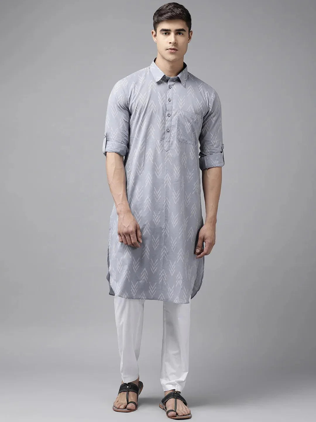 Fabmade Pure Cotton Pathani Kurta Pyjama For The Modern Man