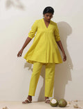 trueBrowns Lime Cotton Linen Co-Ord Set