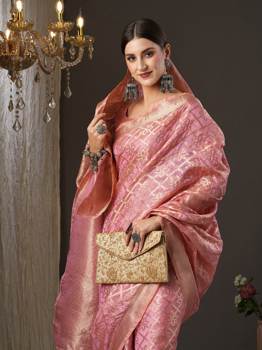 Saree Mall Ethnic Motifs Woven Design Zari Banarasi Traditional Sarees