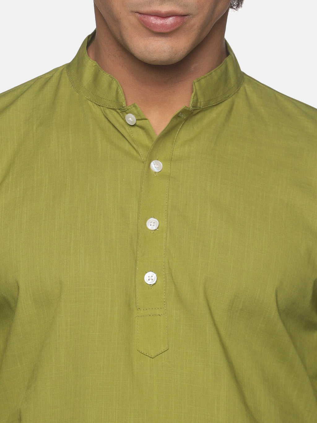 Sethukrishna Men Green Pure Cotton Kurta with Pyjamas