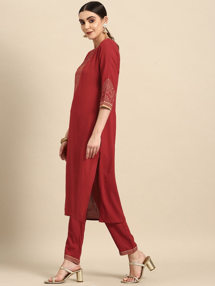 All About You Ethnic Motifs Print Kurta with Trousers & With Dupatta