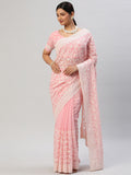 kasee Floral Embroidered Pure Chiffon Saree
