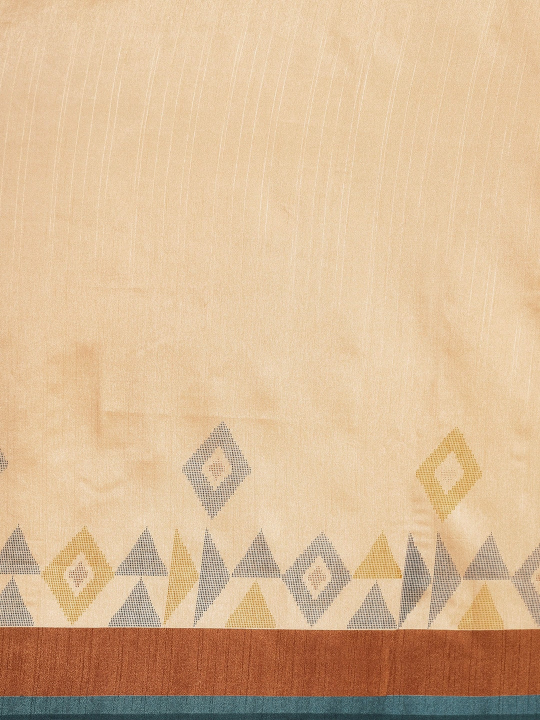 Saree Mall Beige & Brown Geometric Printed Taant Sarees
