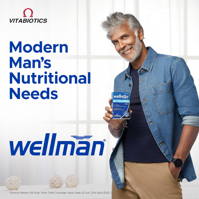 Wellman Health Supplements UK's No.1 Multivitamin( With Ginseng Amino Acids & 21 Micronutrients Tablets