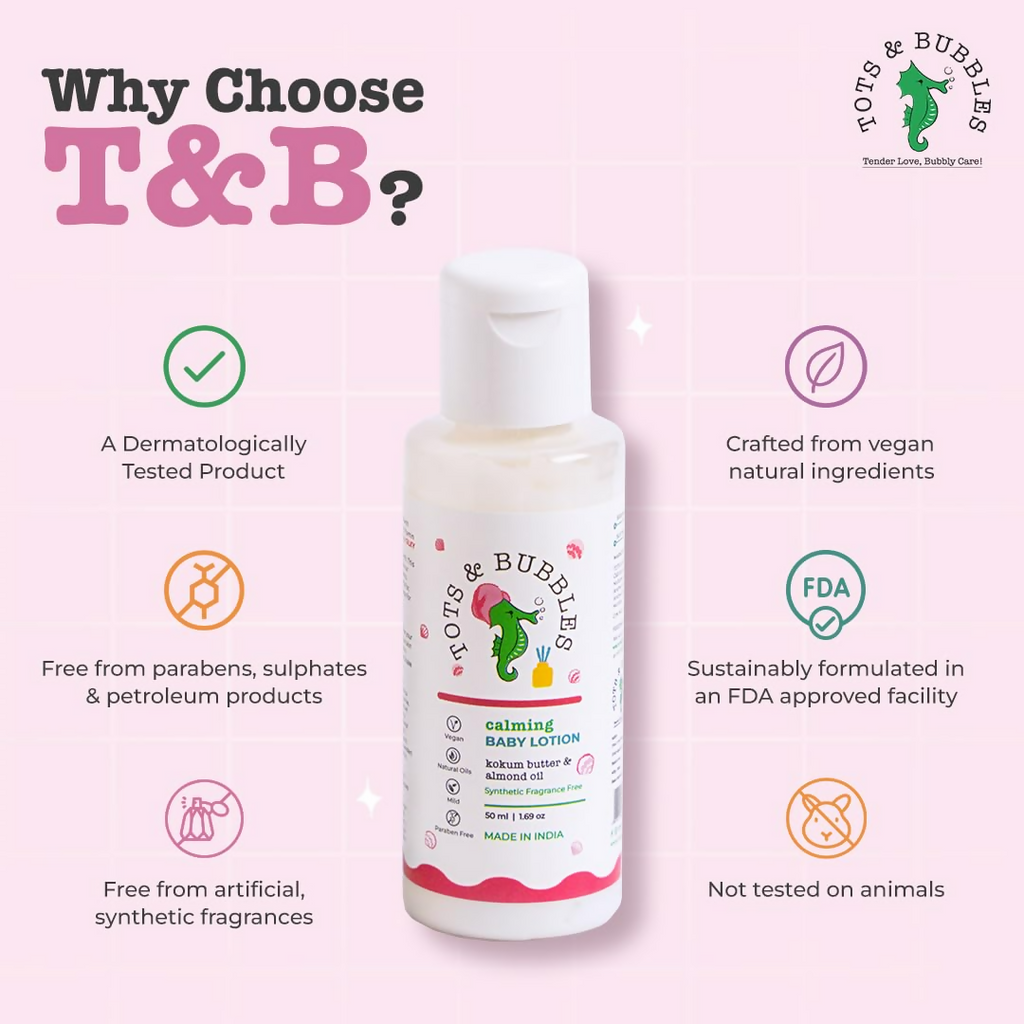 Tots & Bubbles Calming Baby Body Lotion with Kokum Butter & Sweet Almond Oil