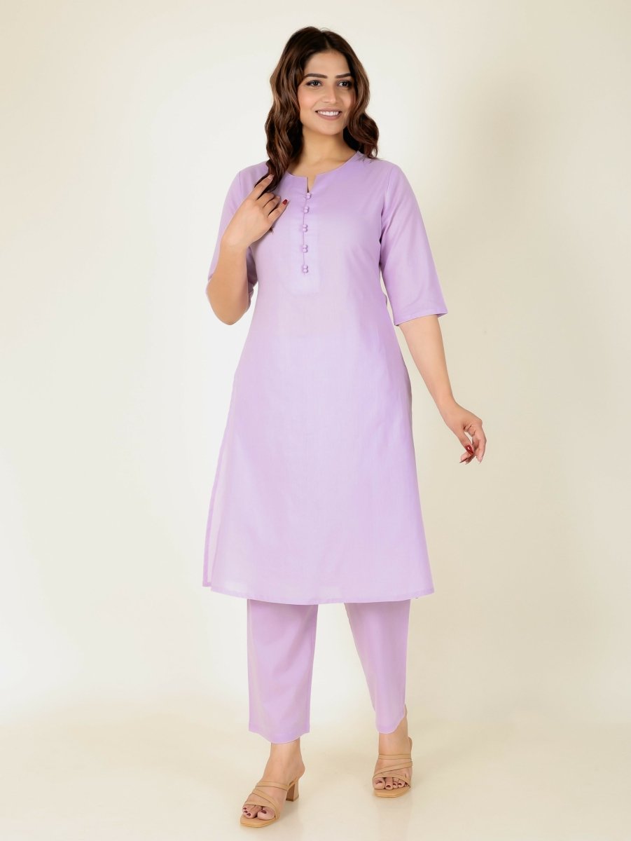 Aramya A-line Soft Cotton Solid Women's Kurta - Pink
