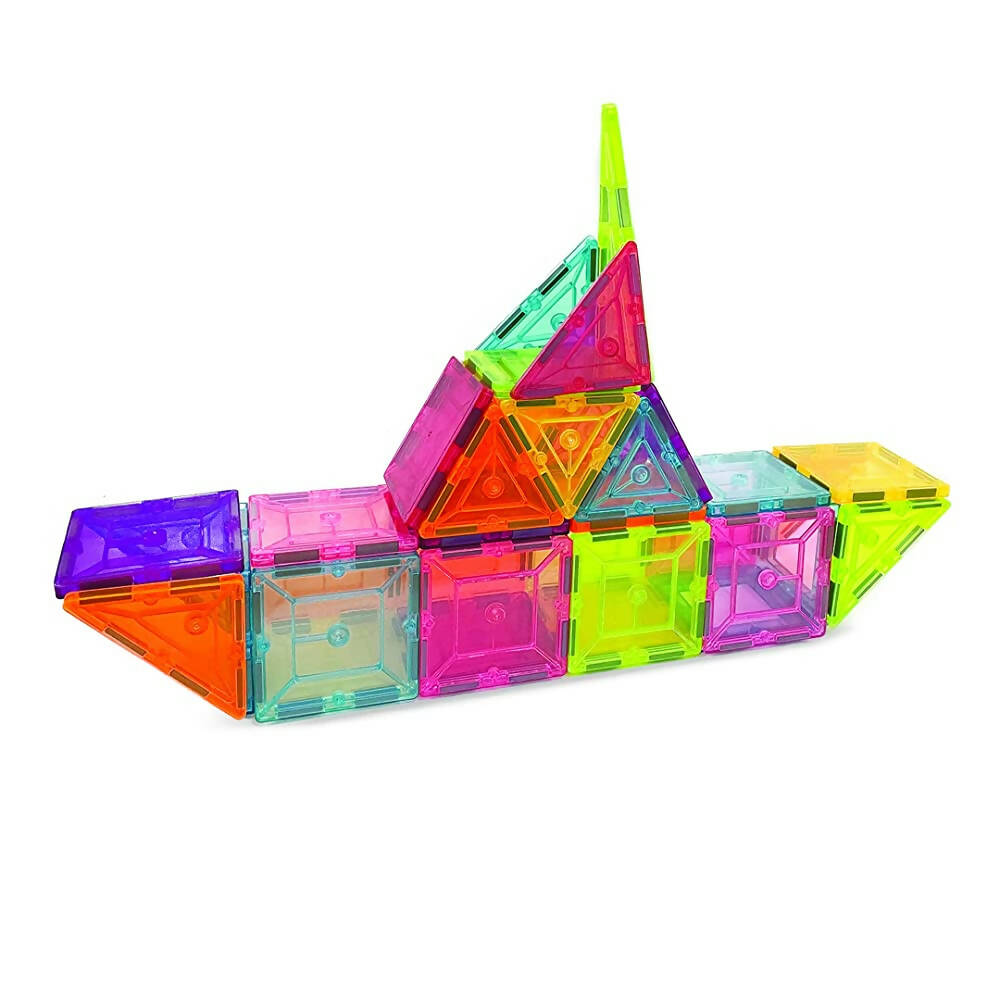 Kipa MagPlay Centurian 100 Pieces Magnetic Tiles Set Constructing and Creative Learning Educational Stem Toy with Smart Outdoor BagPack Kids