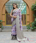 Vamsee Dhruvini Purple Georgette Saree