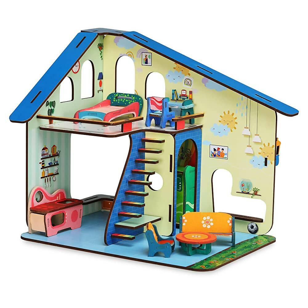 Webby Bloomvilla A Florists Home All Side Play Wooden Doll House