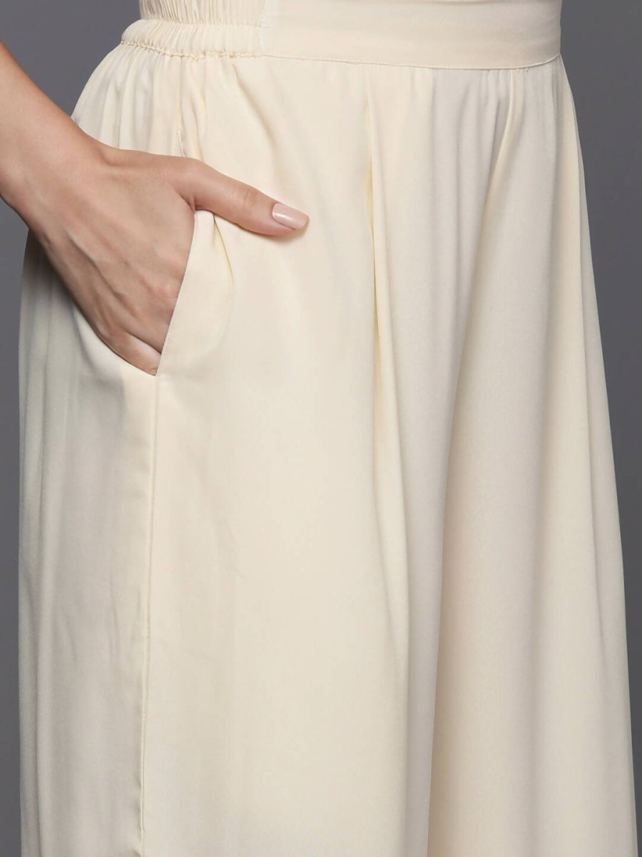 Ahalyaa Womens Kurta Set - Off-white