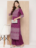 Ahalyaa Women's Traditional wear Kurta Set - Purple