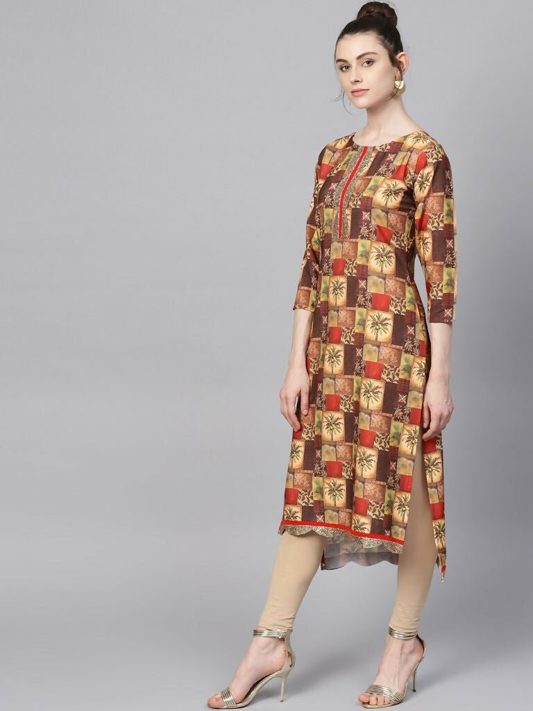 Ahalyaa Women's Traditional wear Kurta - Multi Color