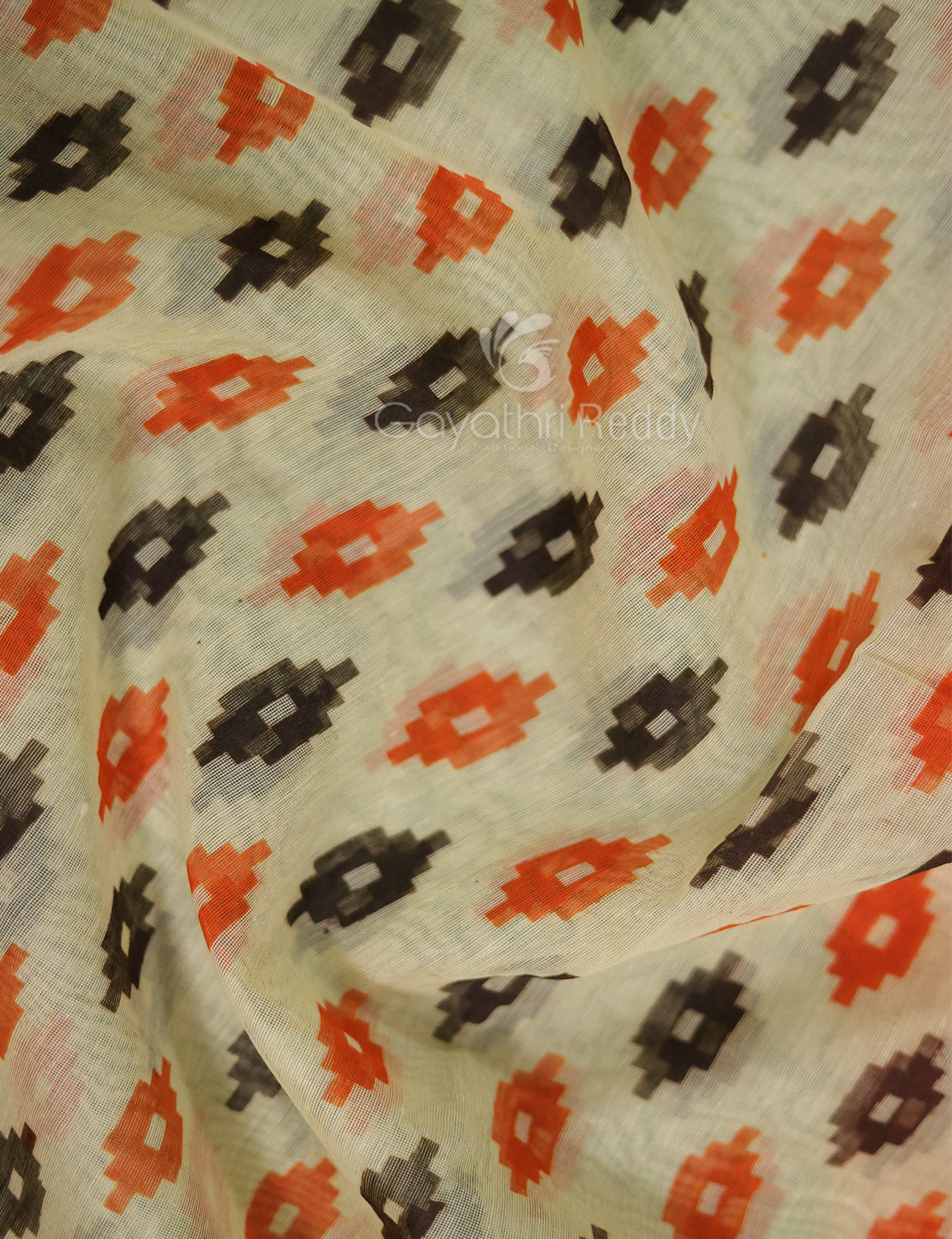Shades of Cream And Orange Colour Blouse Patola Print Semi Chanderi Saree By Gayathri Reddy Designer Studio