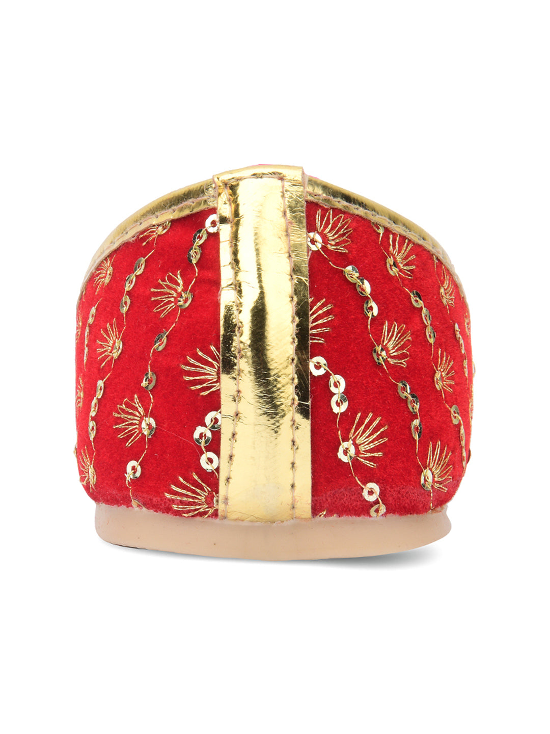 Desi Colour Women Indian Ethnic Footwear-Red Star