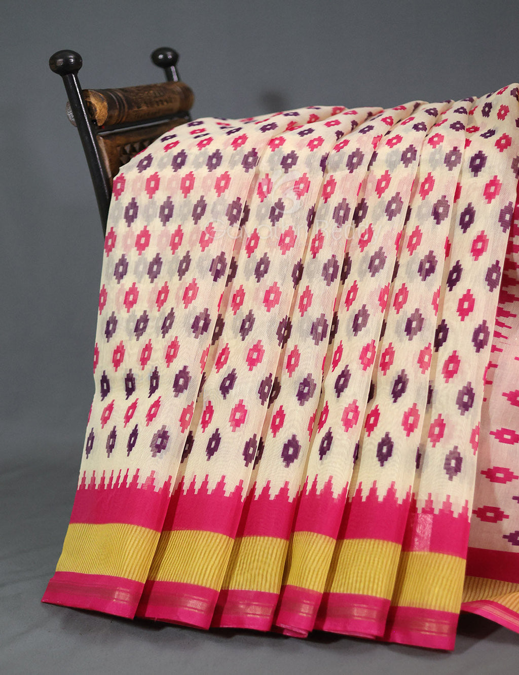 Shades of Rani Pink And Red Colour Blouse Patola Print Semi Chanderi Saree By Gayathri Reddy Designer Studio
