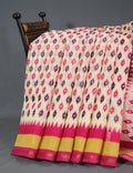 Shades of Rani Pink And Red Colour Blouse Patola Print Semi Chanderi Saree By Gayathri Reddy Designer Studio