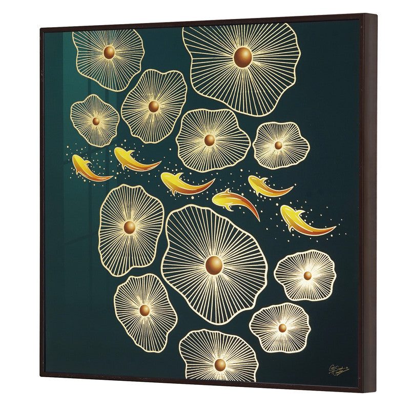 Tehzeeb Creations Golden Embossed Wall Painting