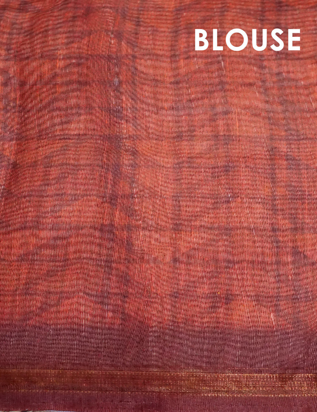 Dark Rust Colour With Leheriya Design All Over Semi Chanderi Saree By Gayathri Reddy Designer Studio