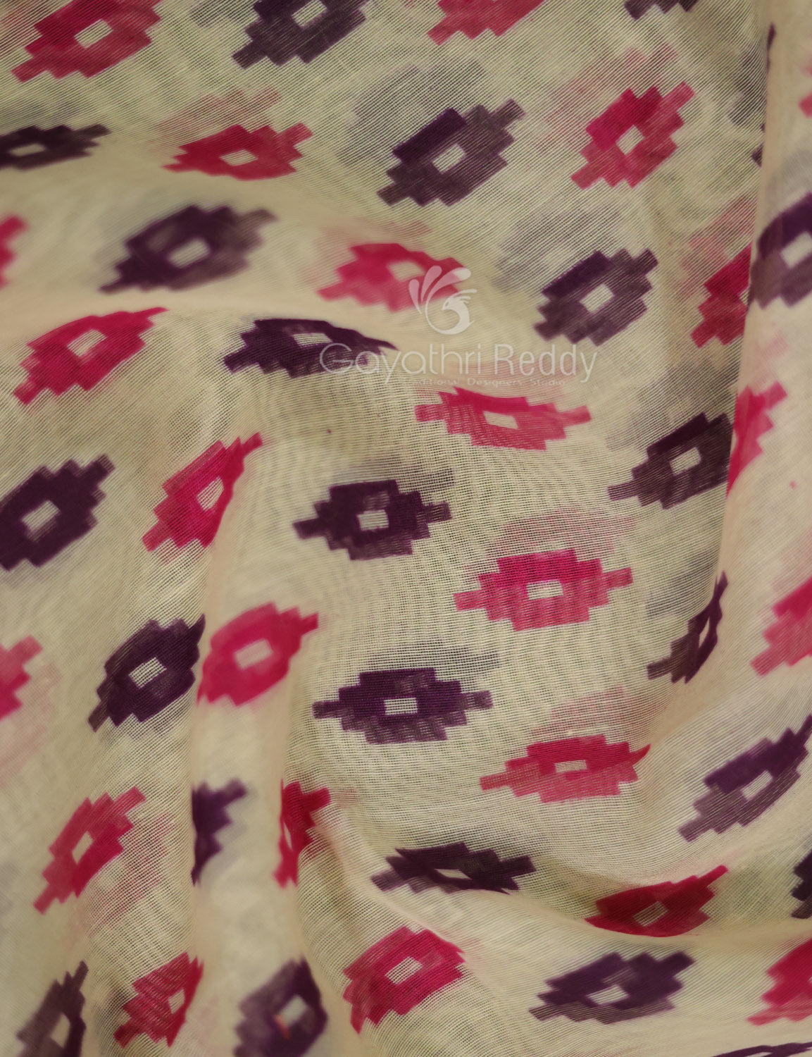 Shades of Rani Pink And Red Colour Blouse Patola Print Semi Chanderi Saree By Gayathri Reddy Designer Studio