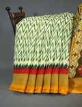 Shades of Cream And Haldi Colour Blouse Patola Print Semi Chanderi Saree By Gayathri Reddy Designer Studio
