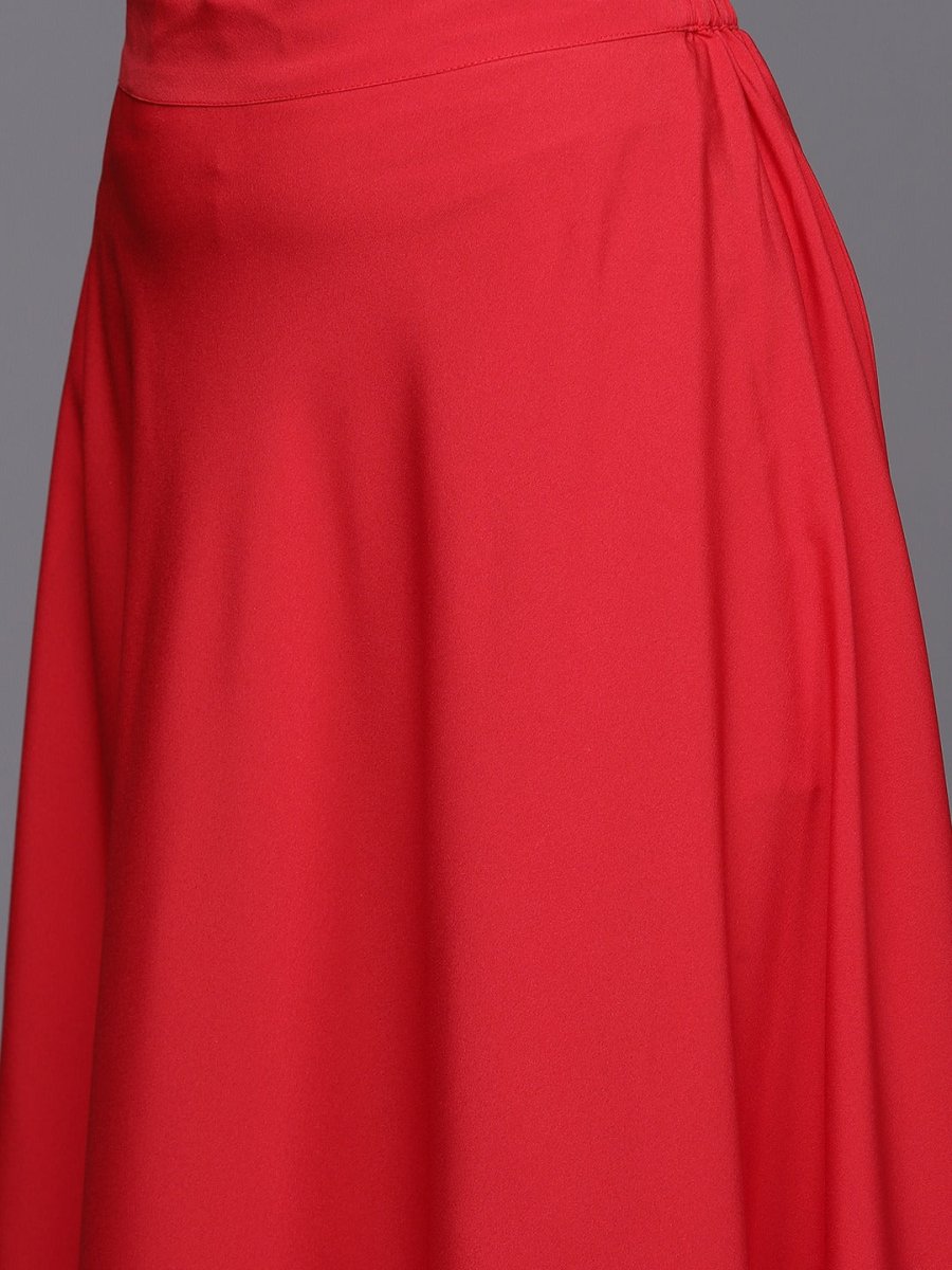 Ahalyaa Crepe Top With Skirt & Jacket