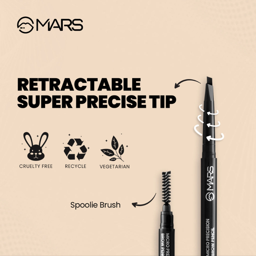 MARS Cosmetics Micro Precision Brow Pencil - Black