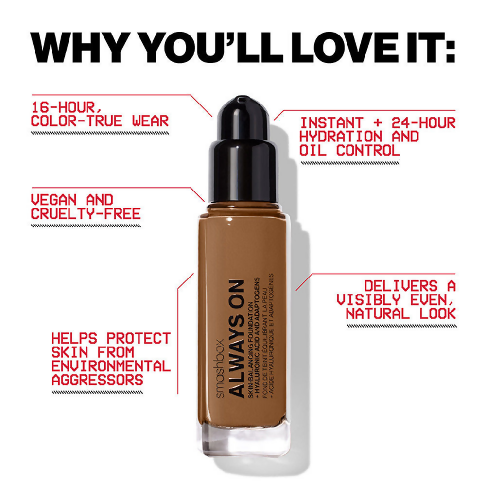 Smashbox Always On Foundation F20N (Level Two Fair With A Neutral Undertone)