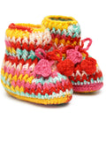 Chutput Kids Woollen Hand Knitted Self Desgin Detailed Booties - Multi