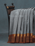 Kalanetha Grey Coloured Pure Narayanpet Cotton Saree By Gayathri Reddy Designer Studio